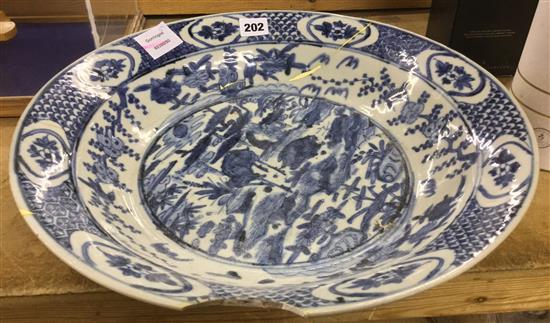 17th century Chinese blue and white dish